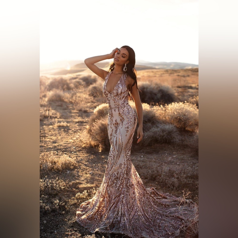 NB LUXE Rose Gold Goddess Dress
